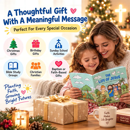 Love in Faith | Life of Jesus Toddler Coloring Book, Preschool Illustrated Activity Book for Kids