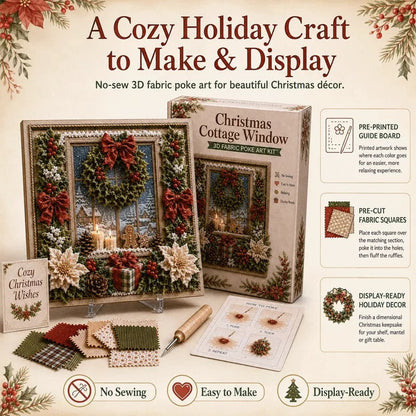 🎄🧵 Create Plush 3D Christmas Fabric Art | No-Needle Craft Kit