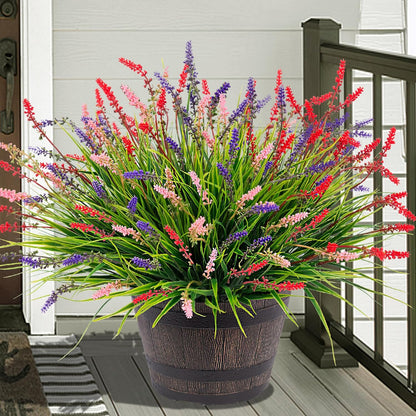 🌿 3 Bundles UV-Resistant Faux Monkey Grass – Lush Greenery Without the Maintenance