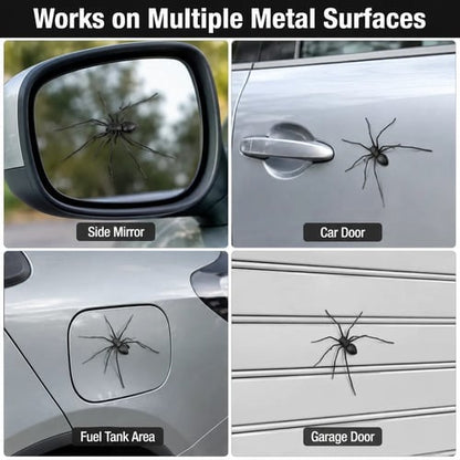 Magnetic Spider Car Decorations & Removable Prank Stickers