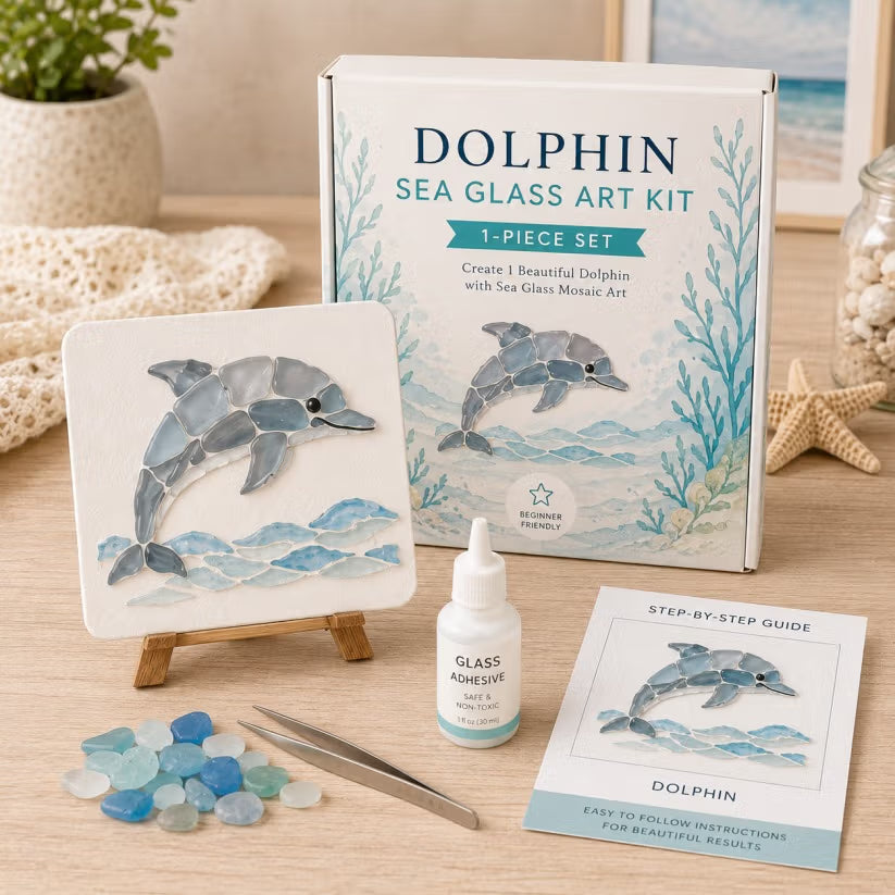 🌊🎨 DIY Sea Glass Mosaic Art Kit – Bring The Ocean To Life