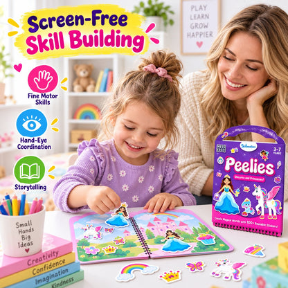 🌈✨ Little Creator Sticker Playbook – 100+ Reusable Stickers for Travel & Screen-Free Fun