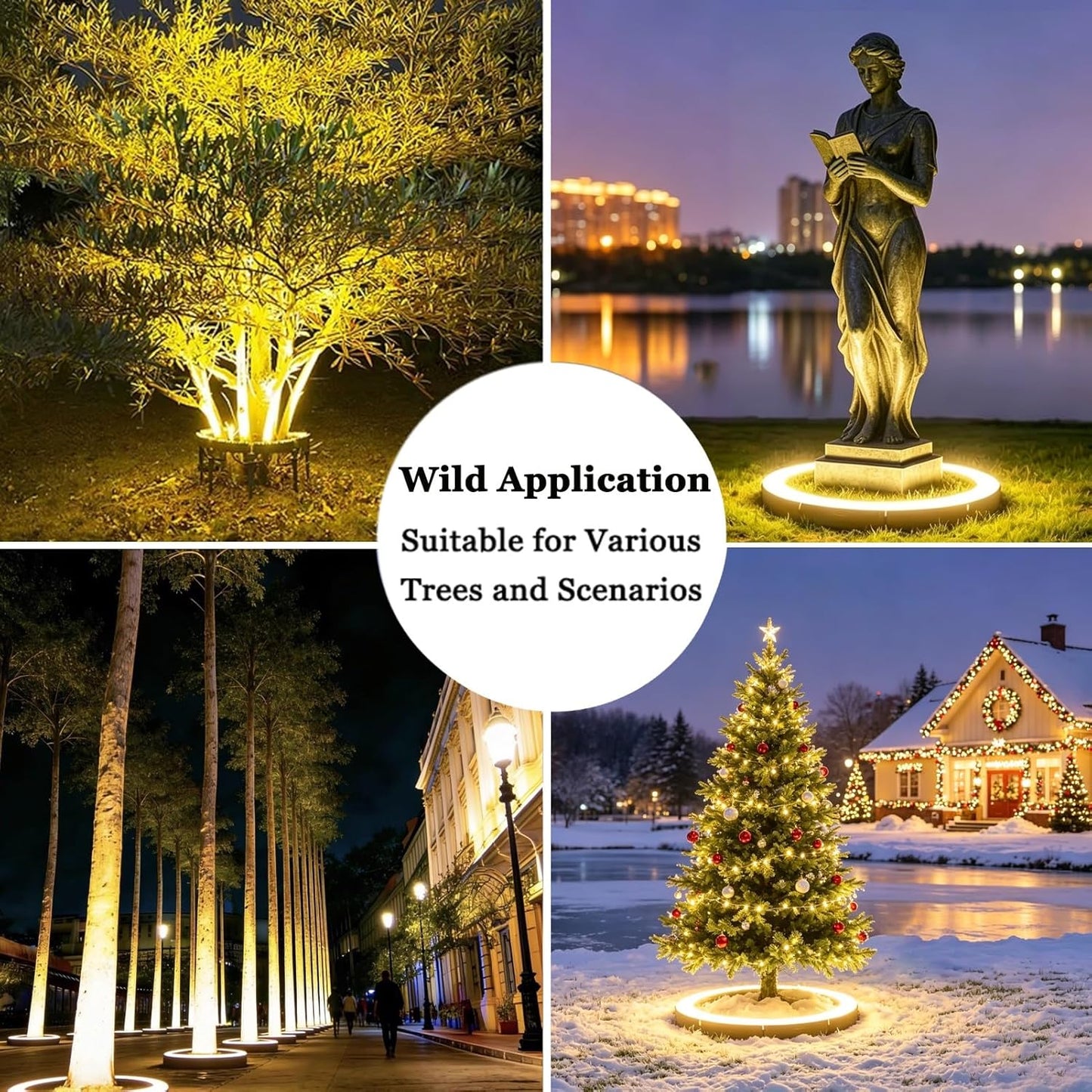 ✨ LED Ring Tree Light(Single piece) 🌳| Outdoor Waterproof Landscape Spotlight