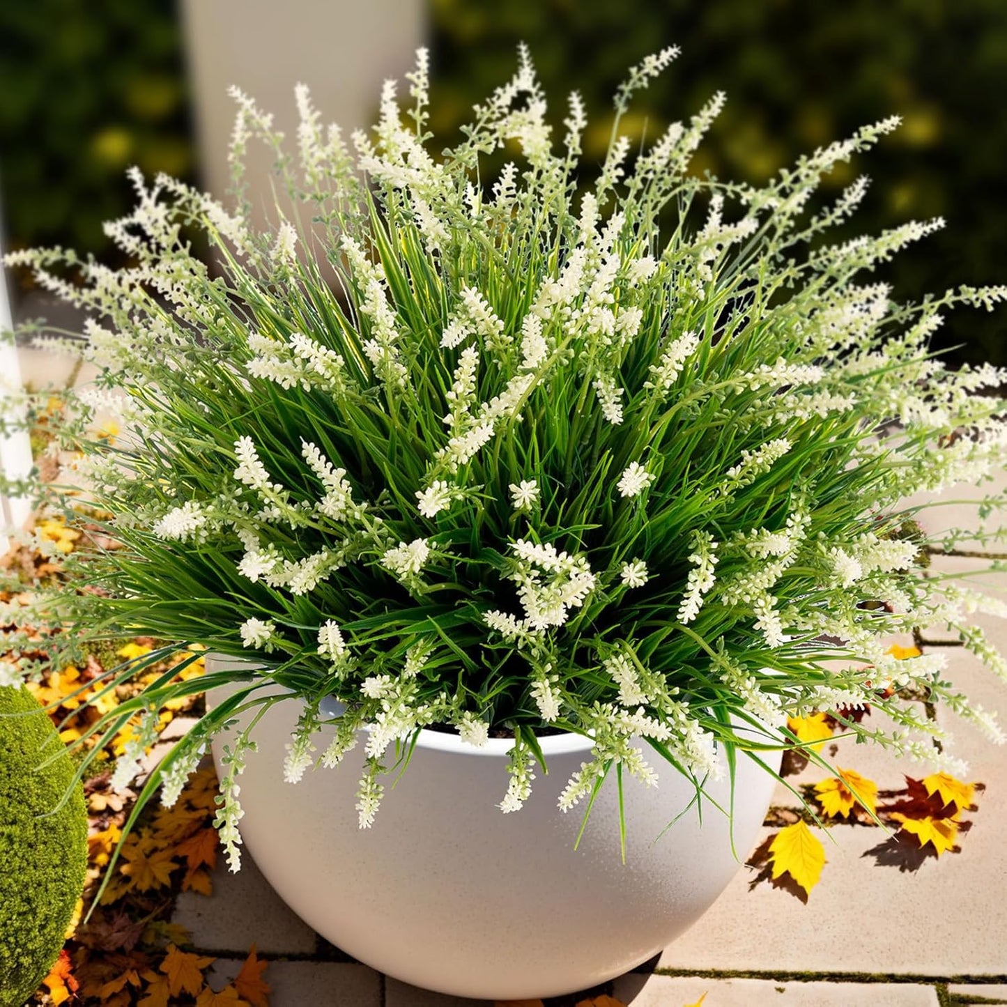 🌿 3 Bundles UV-Resistant Faux Monkey Grass – Lush Greenery Without the Maintenance