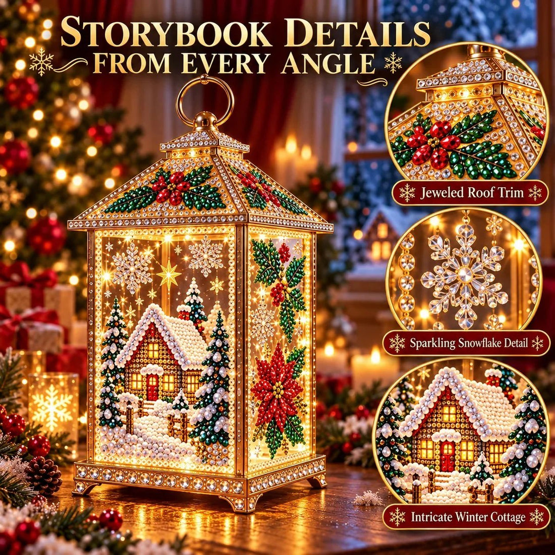 Christmas Diamond Art Lantern Detailed Design