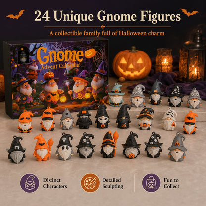 🎃✨ 24 Days of Halloween Gnome Surprise Figures Advent Calendar Box