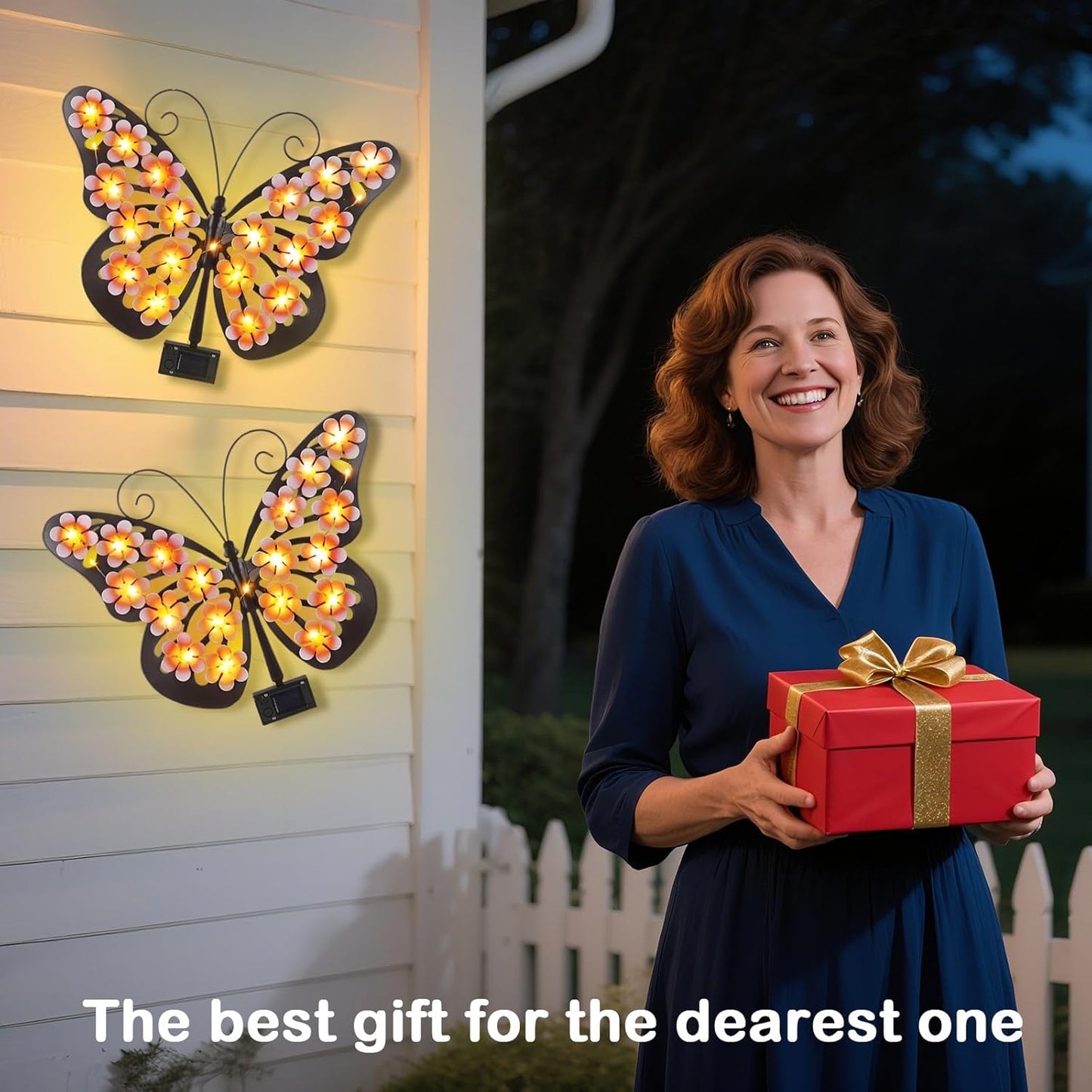 🦋Solar Lights Outdoor Metal Butterfly Wall Decor