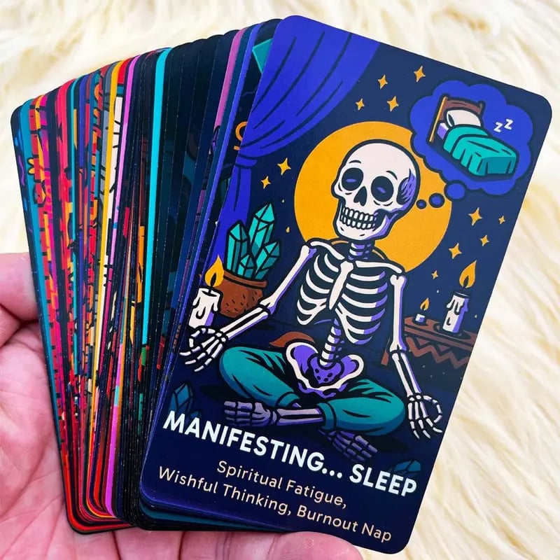 💀The Dead Inside Deck — 54 Cards of Skeletal Divination for the Emotionally Unstable | Spiritually Exhausted & Humorfully Unhealed