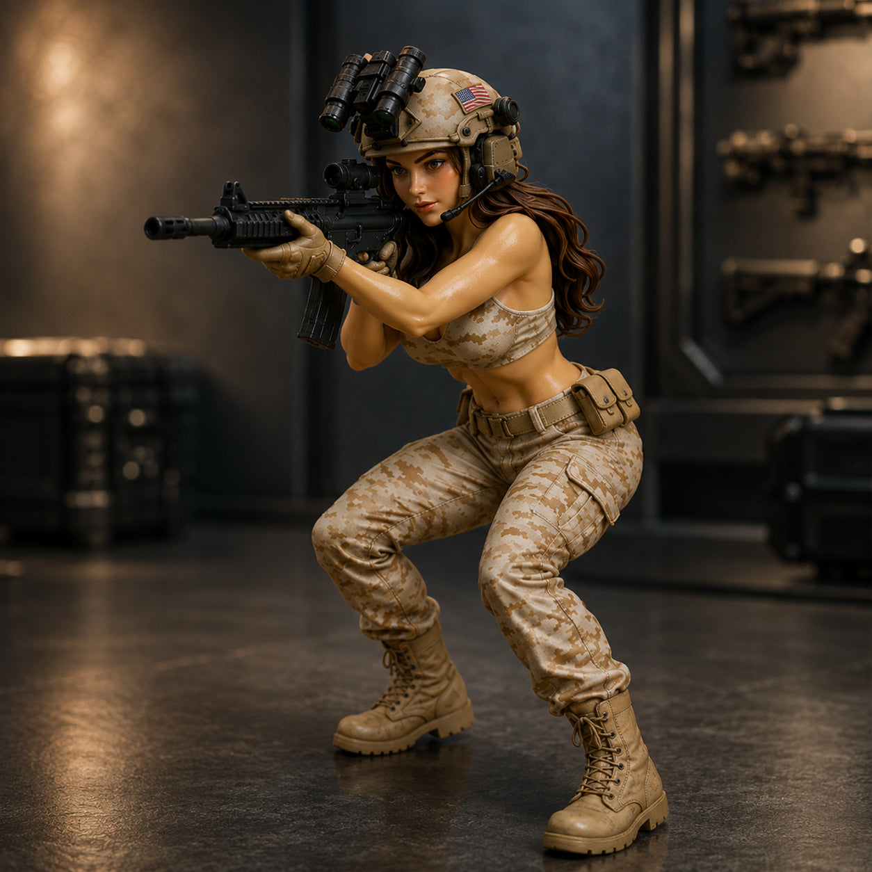 🔥Tactical Beauty Desktop Collectible - A-Kneeling Firing Position
