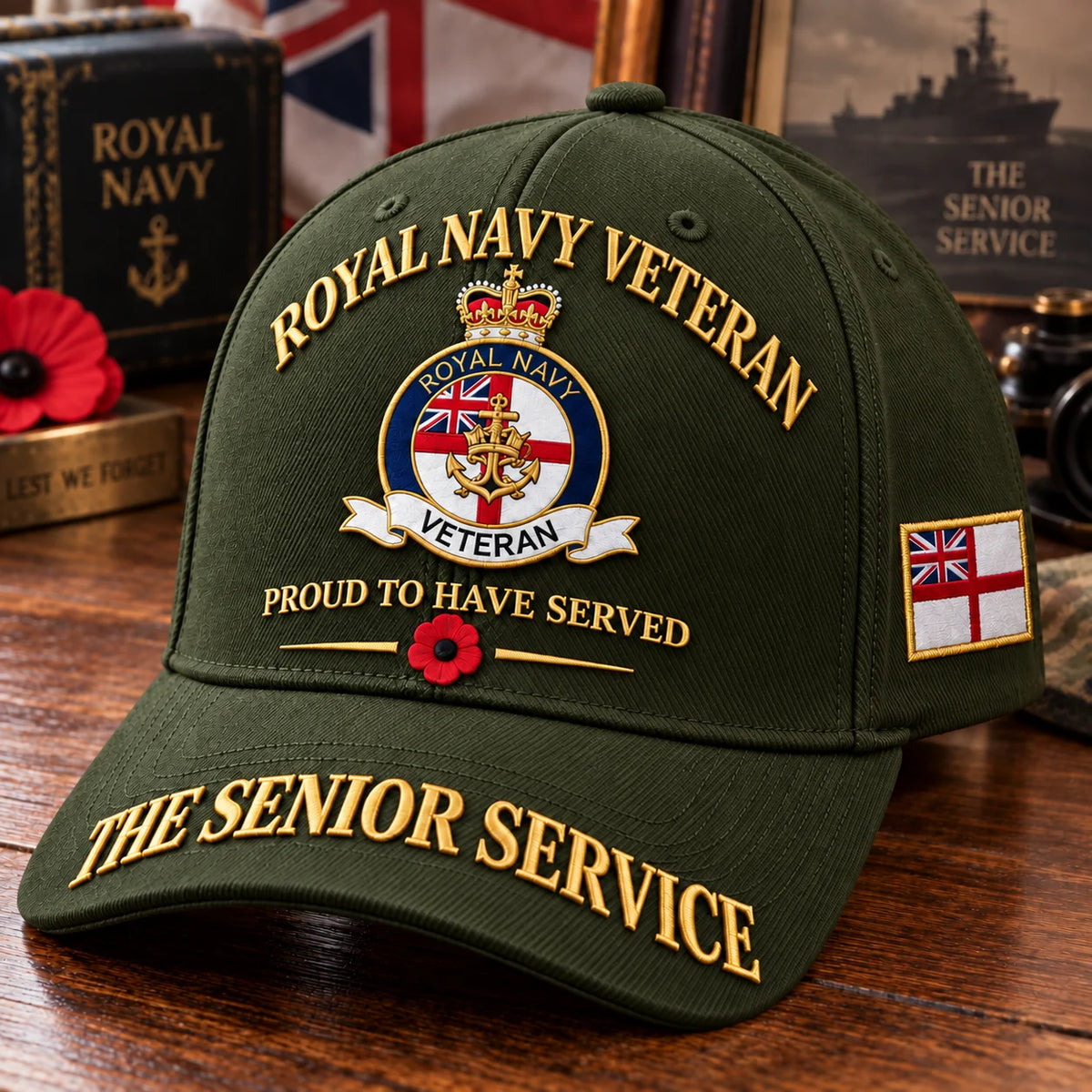 🇬🇧⚓ Proud British Naval Veteran Cap – A Timeless Tribute to Service, Shipmates & Lifelong Pride