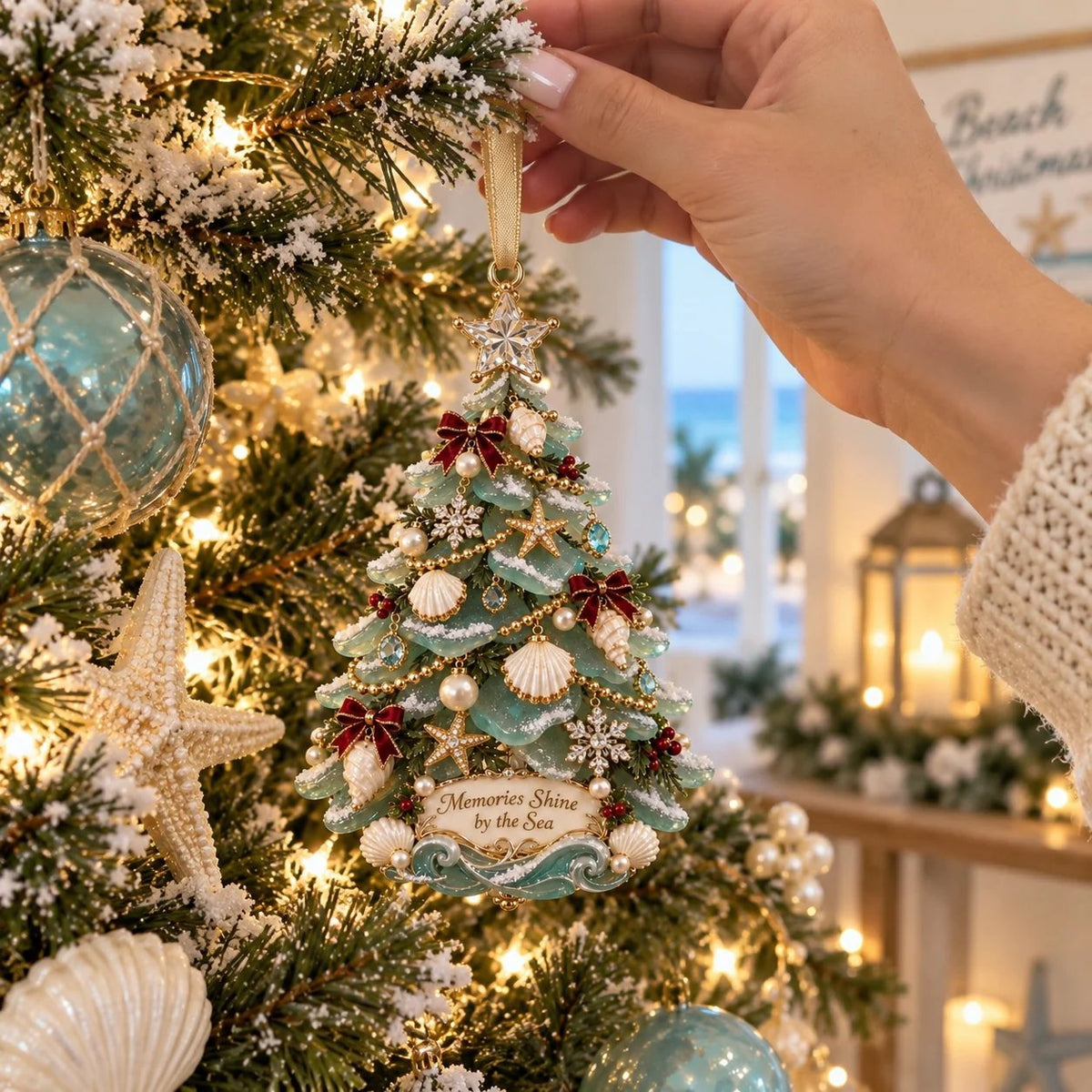 🌊🎄 Seaside Christmas Keepsake Ornaments – 8 Elegant Coastal Holiday Designs