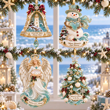 🌊🎄 Seaside Christmas Keepsake Ornaments – 8 Elegant Coastal Holiday Designs