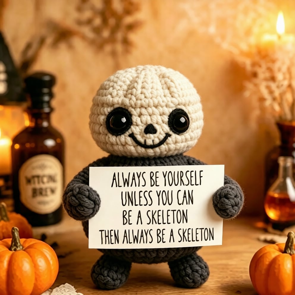 👻🖤Halloween Buddy – Handmade Crochet Encouragement Gift That Brings Smiles All Season🎁