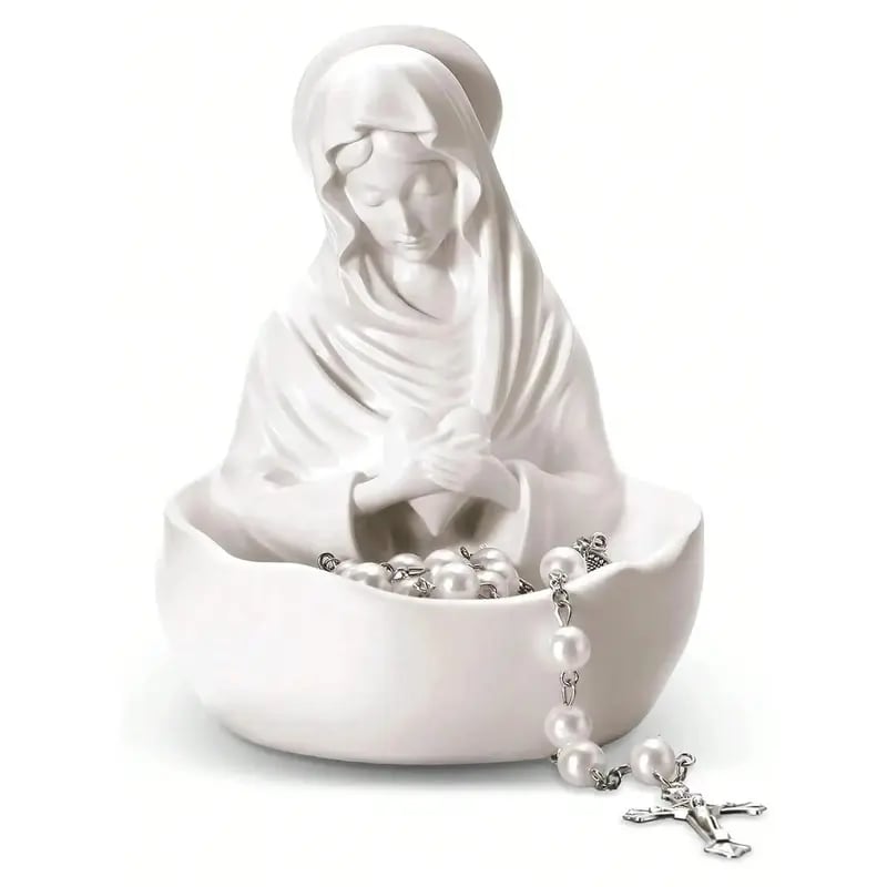🙏✨Blessed Virgin Mary Rosary Holder Statue