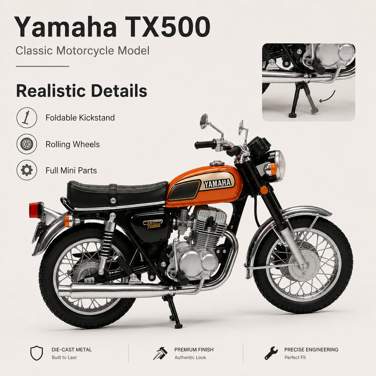 Yamaha TX500 Classic Motorcycle Model