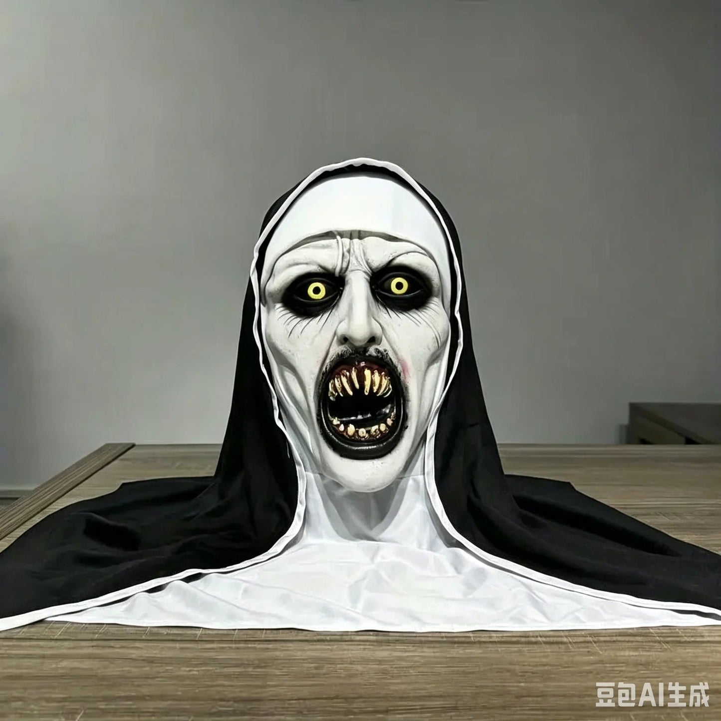 👁️😈 Spooky Qualteus Nun Mask – Become The Nightmare They Won’t Forget