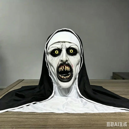 👁️😈 Spooky Qualteus Nun Mask – Become The Nightmare They Won’t Forget