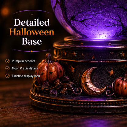 👻Halloween Raven Crystal Ball Lighted Decor
