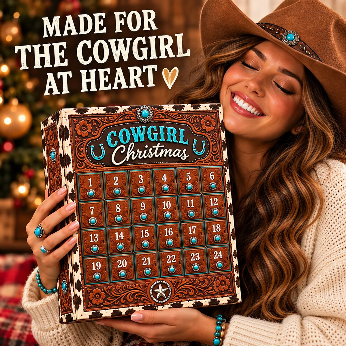 ⏳ Last Day 69% OFF – 🤠 Cowgirl Christmas Advent Calendar | 24 Days of Western-Inspired Surprises 🎄