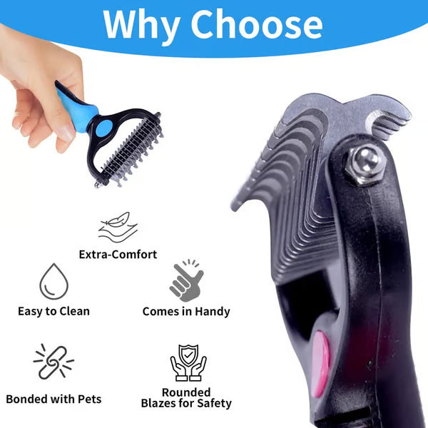 😻🐕Professional Double-Sided Pet Grooming Rake