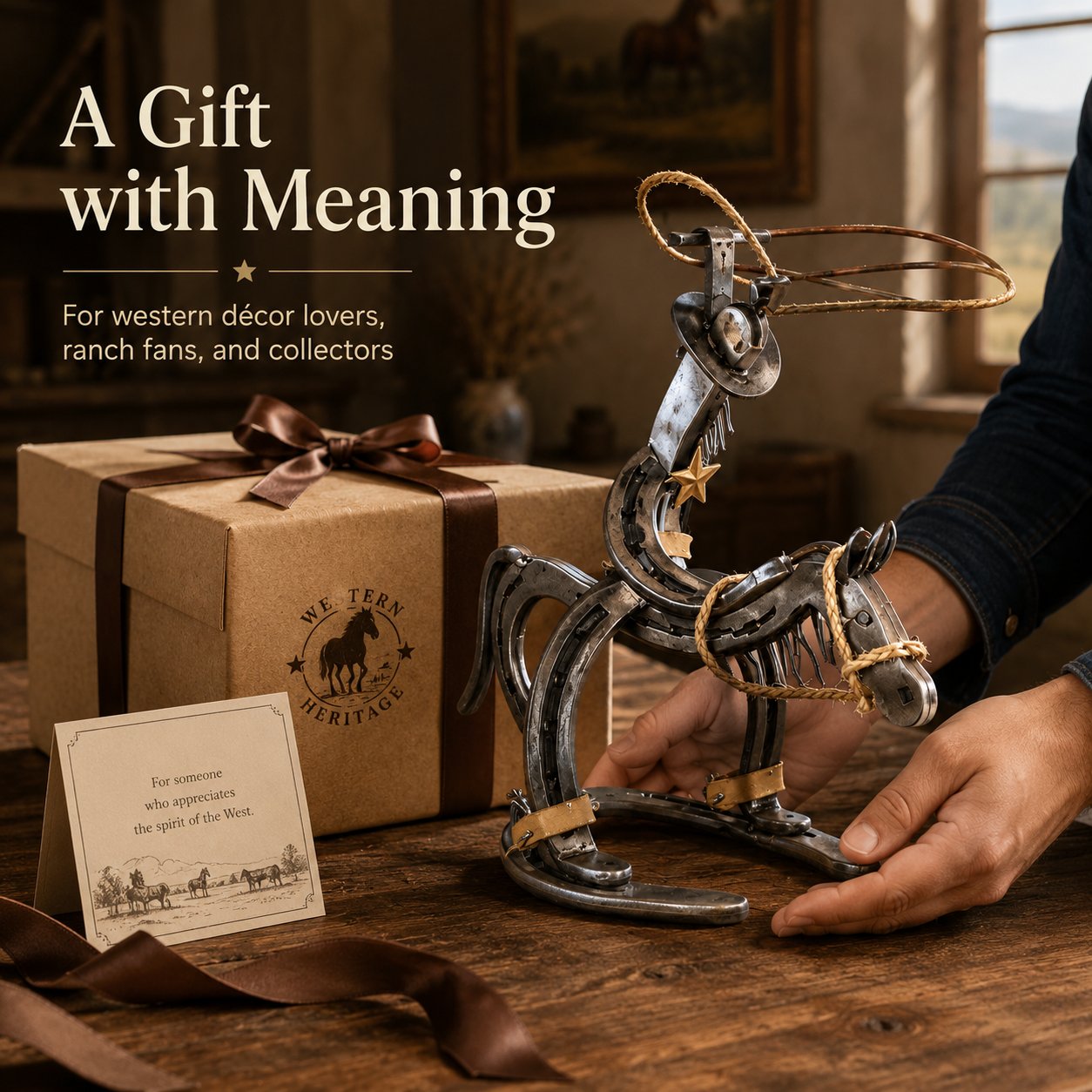 💥LAST DAY 49% OFF - 🔥Handcrafted  Cowboy Iron Pony Ornament (📦Buy 2 Free Shipping)