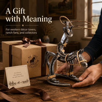 💥LAST DAY 49% OFF - 🔥Handcrafted  Cowboy Iron Pony Ornament (📦Buy 2 Free Shipping)