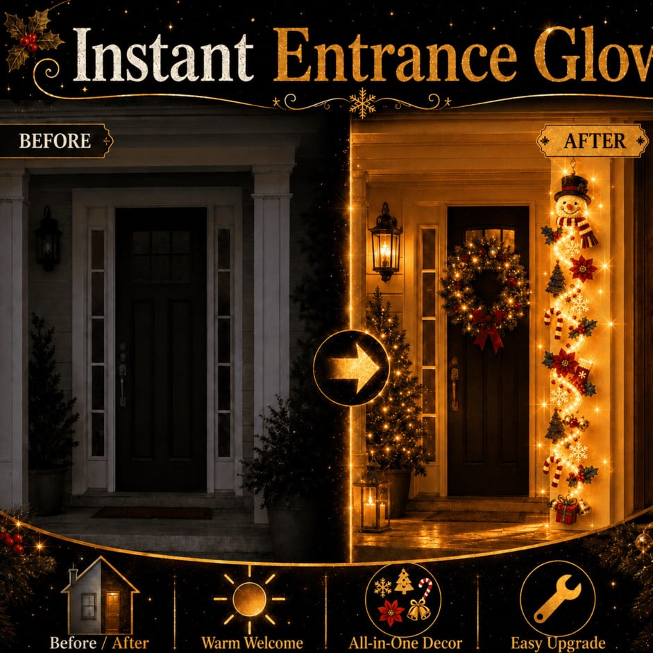 MerryCascade™ Glowing Christmas Door Hanger