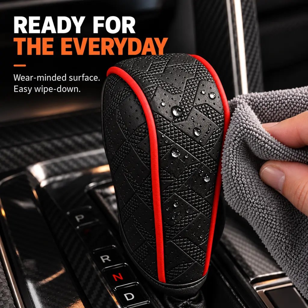🚗 Sport Grip Leather Gear Shift Knob Cover