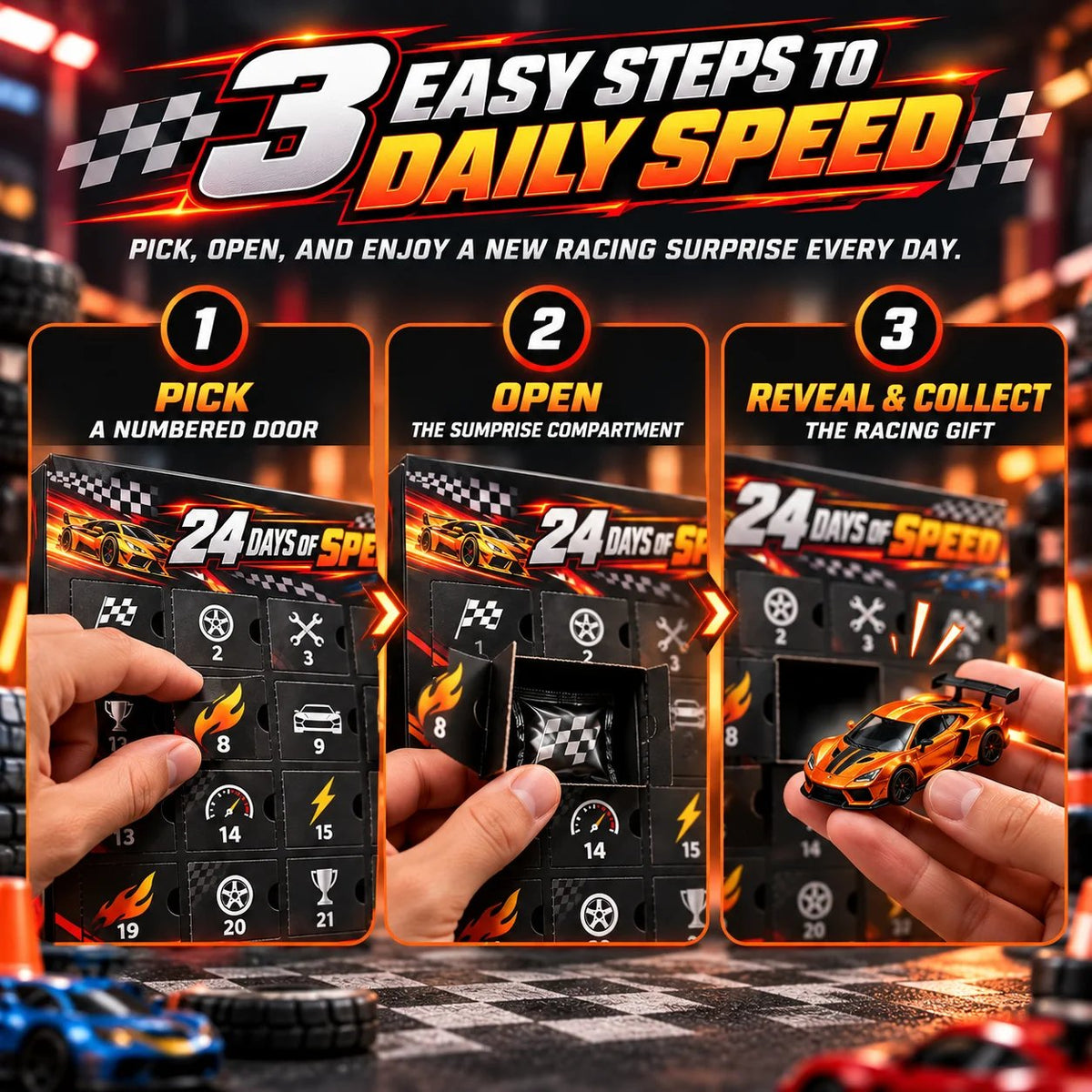 🏎️🏁 Race to Christmas™ – 24 Days of High-Speed Racing Surprises for Motorsport Fans