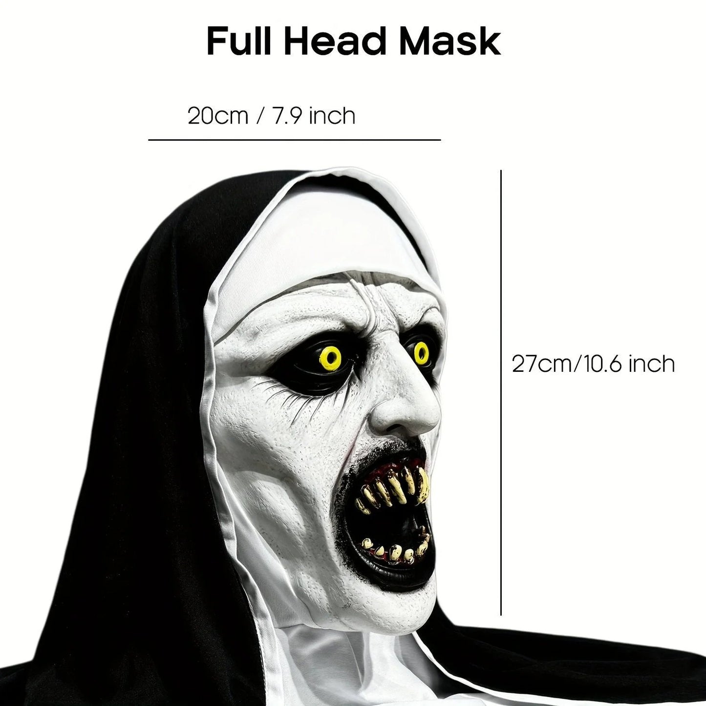 👁️😈 Spooky Qualteus Nun Mask – Become The Nightmare They Won’t Forget