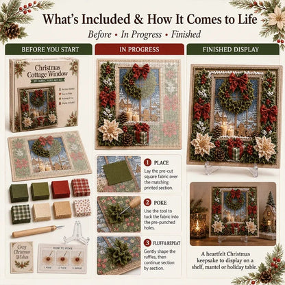 🎄🧵 Create Plush 3D Christmas Fabric Art | No-Needle Craft Kit