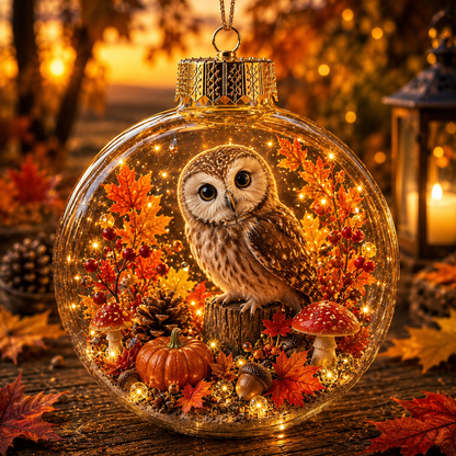 🍁Autumn Woodland Glow Ornament✨ – 8 Adorable Animal Styles