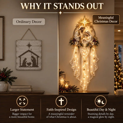 ✨ Holy Family Star Veil™ – Meaningful Christmas Wall Decor