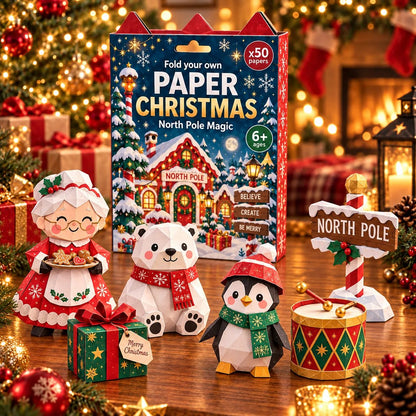 🎄Beginner-Friendly 3D Christmas Paper Craft Kit | Easy Layered DIY Holiday Decoration ✨