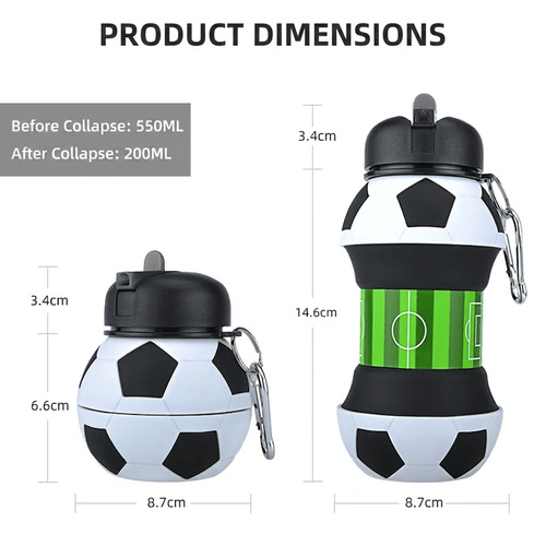 Sports-ball-themed collapsible silicone water cup⚽️🏀🎾🏌️‍♀️
