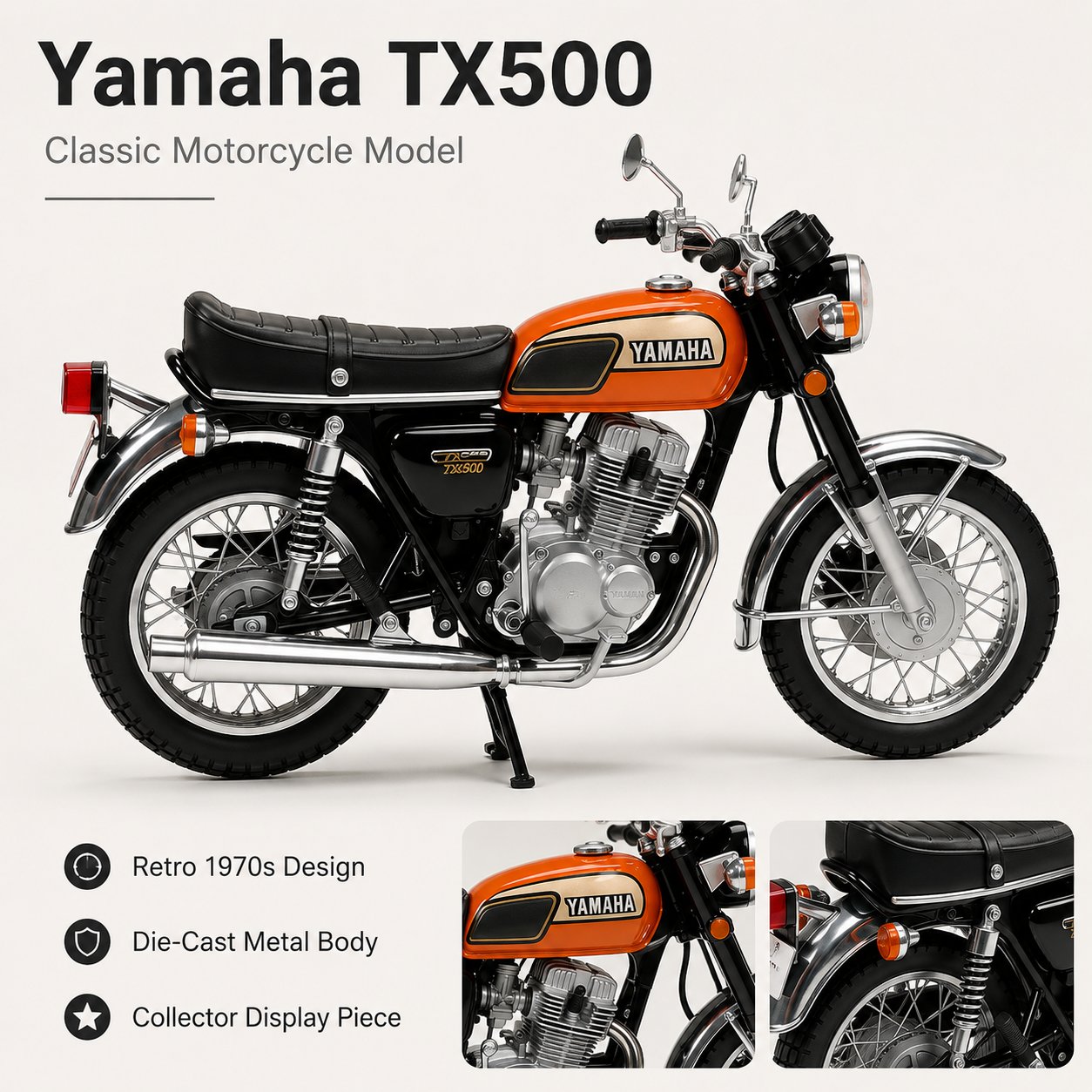 Yamaha TX500 Classic Motorcycle Model