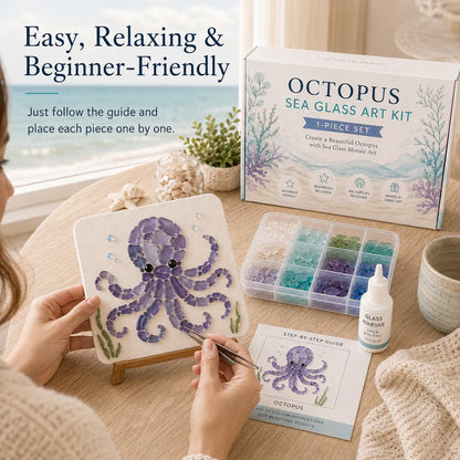 🌊🎨 DIY Sea Glass Mosaic Art Kit – Bring The Ocean To Life