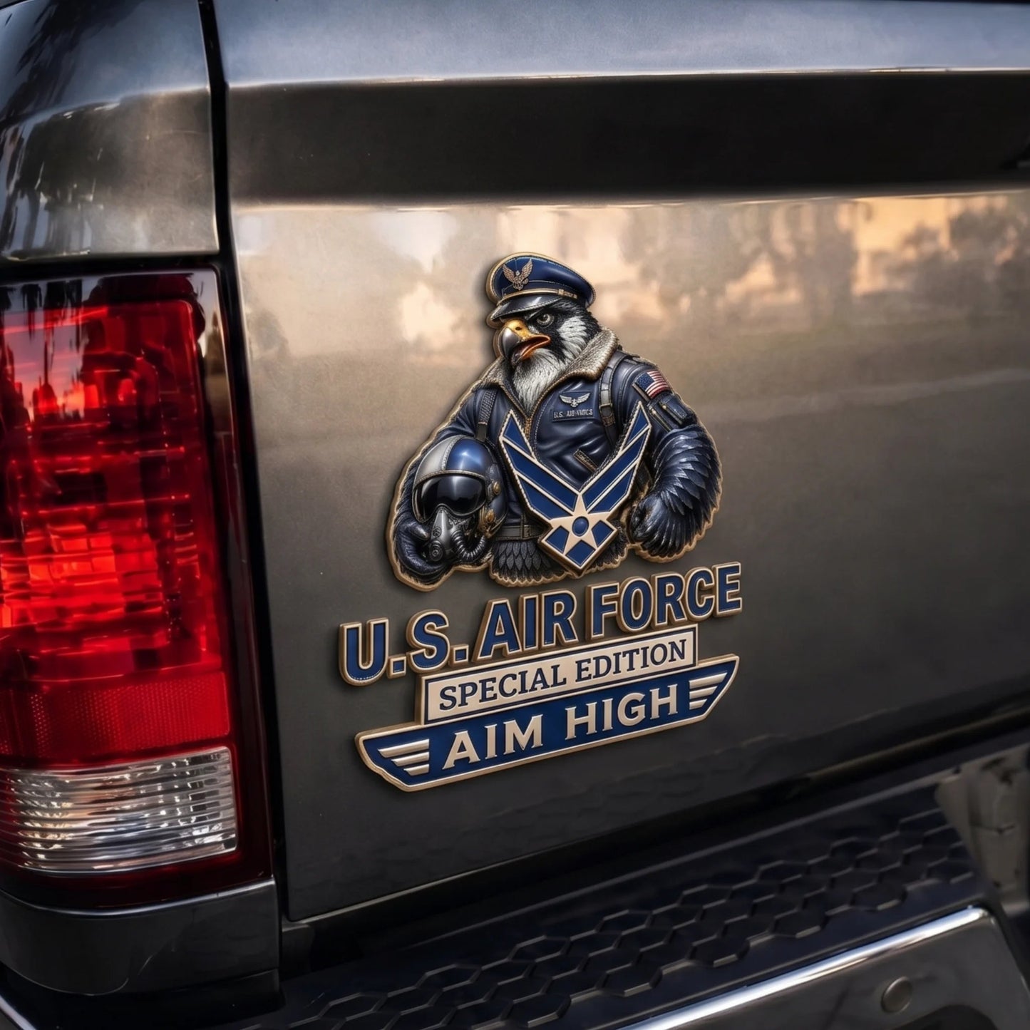 🇺🇸 Last Day Promo: 49% OFF 🎖️-US Air Force Falcon Aim High Car Emblem Metal Badge
