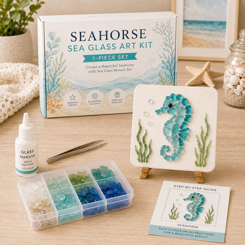 🌊🎨 DIY Sea Glass Mosaic Art Kit – Bring The Ocean To Life