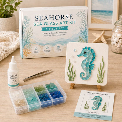 🌊🎨 DIY Sea Glass Mosaic Art Kit – Bring The Ocean To Life