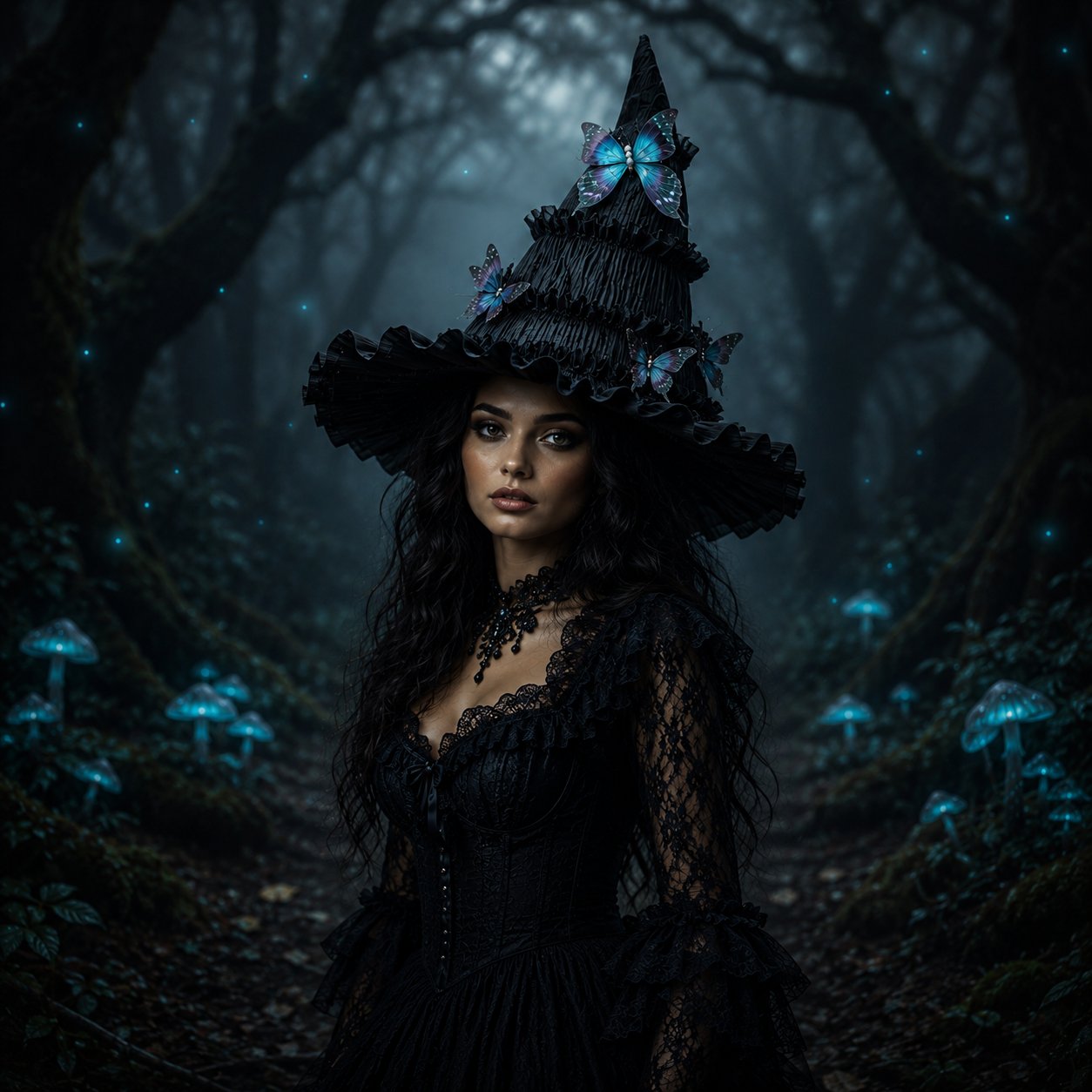 🦋 🧙Mystical Butterfly Witch Hat – 🖤Enchant Your Halloween Look