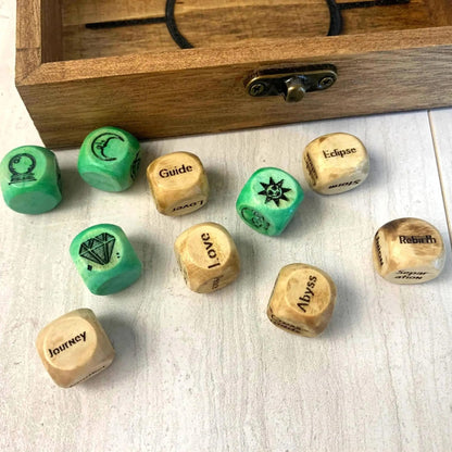 🔮 Arcane Divination Dice Set – Handcrafted Oracle Dice for Tarot, Ritual & Intuitive Guidance