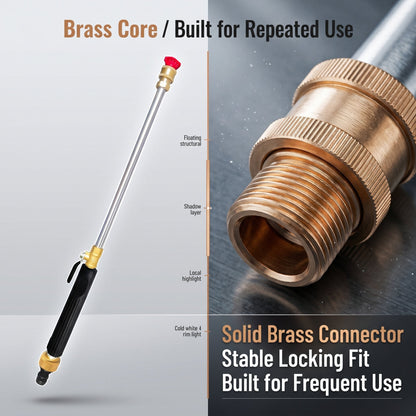 💦🚿 High-pressure water gun – 3 interchangeable nozzles, durable aluminium alloy & powerful ✨