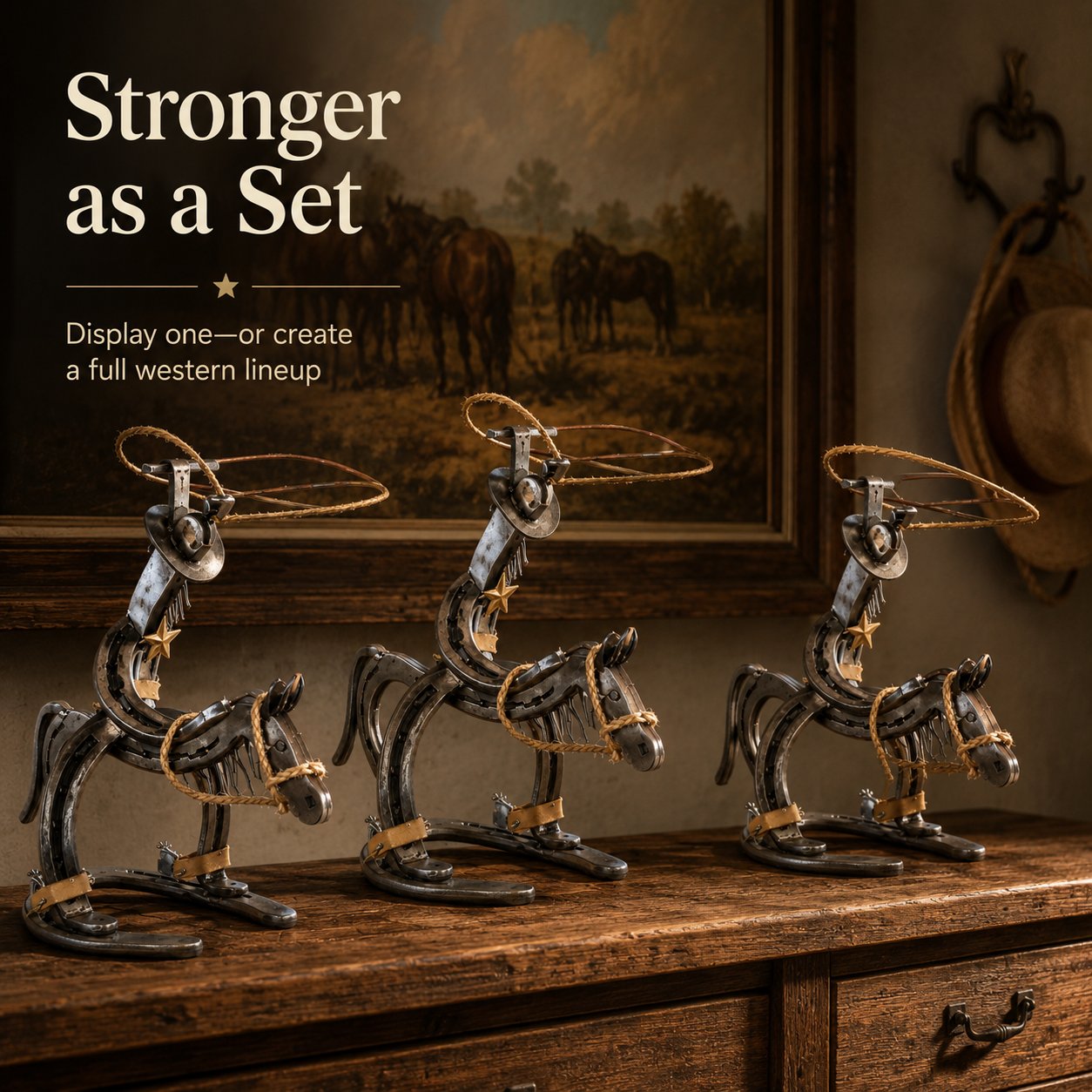 💥LAST DAY 49% OFF - 🔥Handcrafted  Cowboy Iron Pony Ornament (📦Buy 2 Free Shipping)