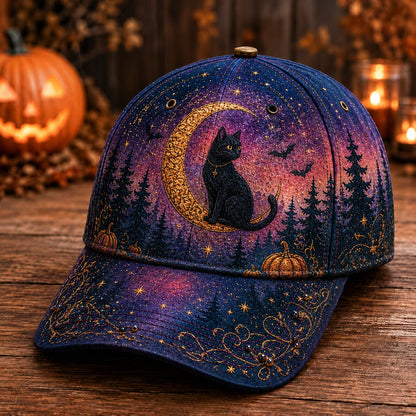 🔥LAST DAY 50% OFF - 🌙 Three Witches Moonlight Baseball Cap – Unisex Memorial Hat🧢 100% Cotton