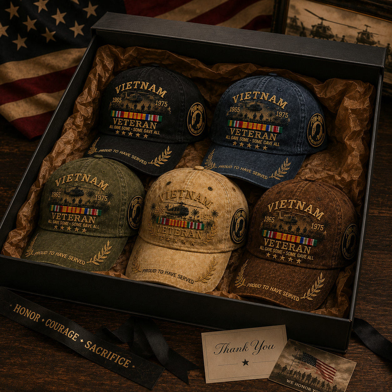 🎖️Vietnam Veteran 1965–1975 Commemorative Embroidered Cap –💛 Proud to Have Served