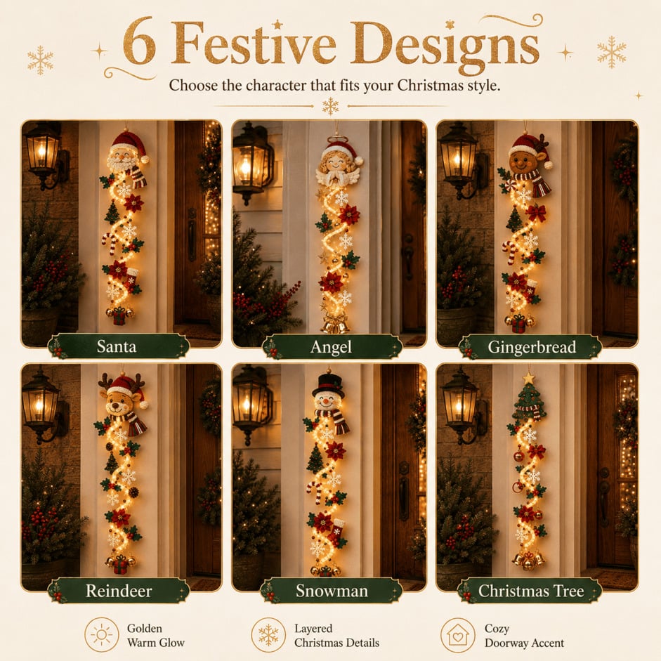 MerryCascade™ Glowing Christmas Door Hanger