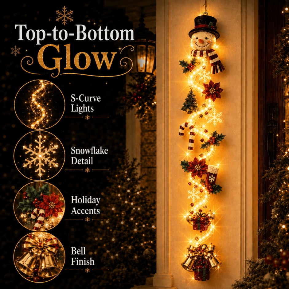 MerryCascade™ Glowing Christmas Door Hanger