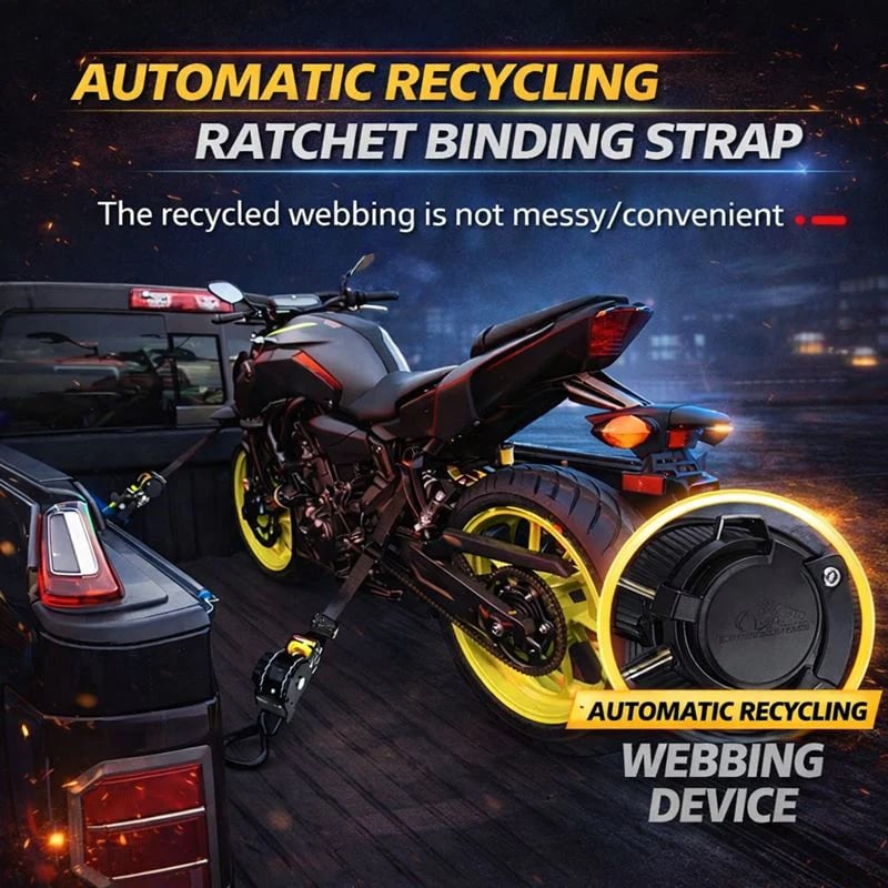 🚛Auto-Retract Tie-Down Ratchet Straps💪|No More Tangles, Secure Cargo Easily