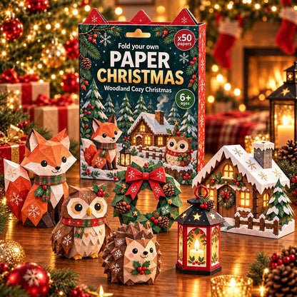 🎄Beginner-Friendly 3D Christmas Paper Craft Kit | Easy Layered DIY Holiday Decoration ✨